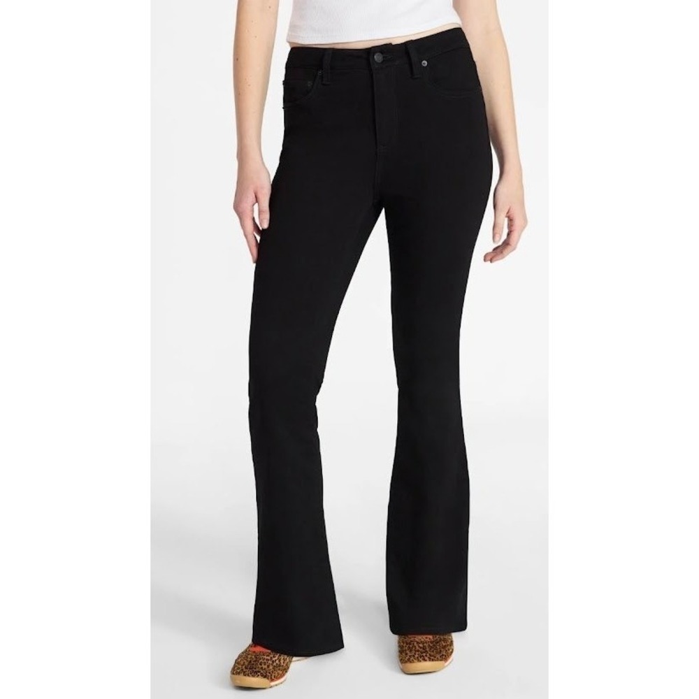 No‎ Boundaries Mid Rise Bootcut Jeans Black Wash - Slim Fit Size 0 - Inseam 32